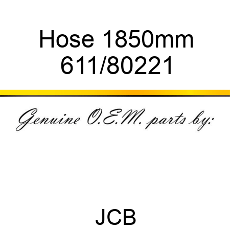 Hose, 1850mm 611/80221