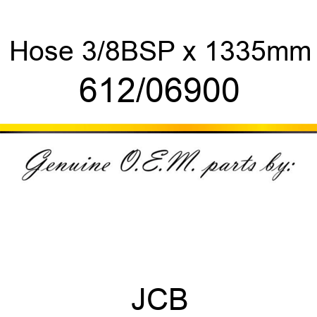Hose, 3/8BSP x 1335mm 612/06900
