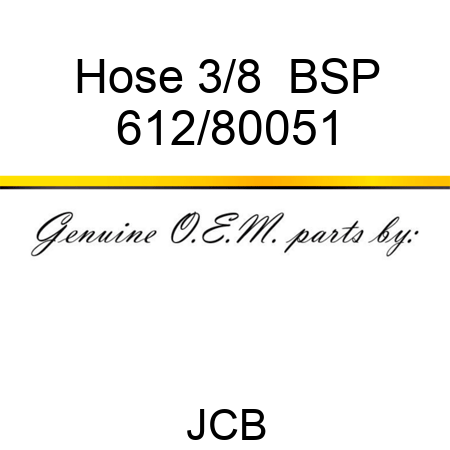 Hose, 3/8  BSP 612/80051