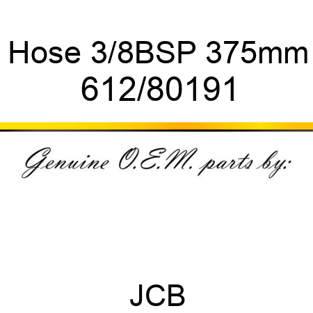 Hose, 3/8BSP 375mm 612/80191