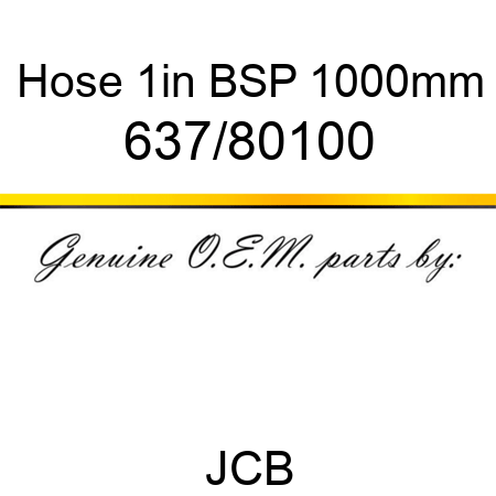 Hose, 1in BSP 1000mm 637/80100