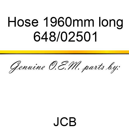 Hose, 1960mm long 648/02501