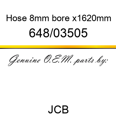 Hose, 8mm bore x1620mm 648/03505