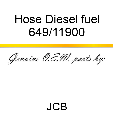 Hose, Diesel fuel 649/11900