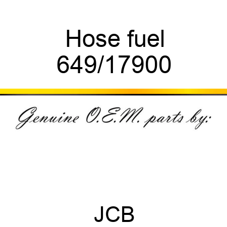 Hose, fuel 649/17900