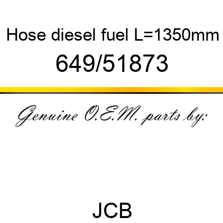 Hose, diesel fuel, L=1350mm 649/51873