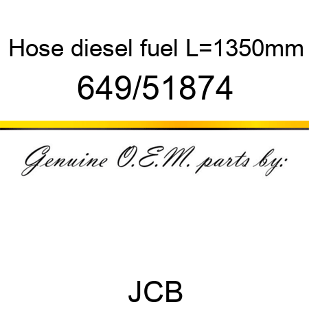 Hose, diesel fuel, L=1350mm 649/51874