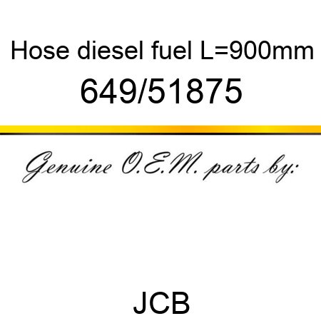 Hose, diesel fuel, L=900mm 649/51875