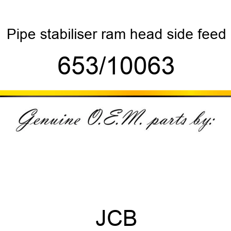 Pipe, stabiliser ram, head side feed 653/10063