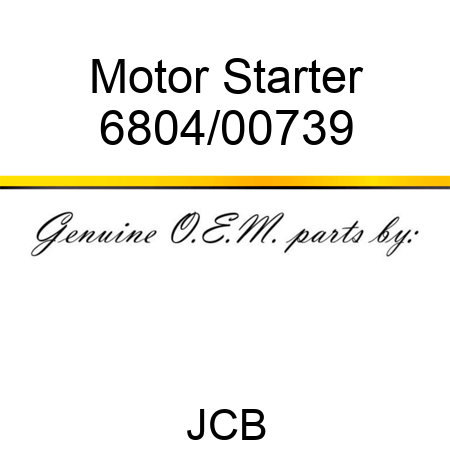 Motor, Starter 6804/00739