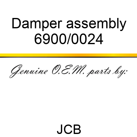 Damper, assembly 6900/0024