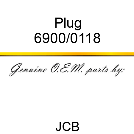 Plug 6900/0118