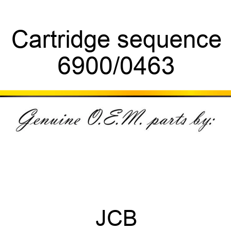 Cartridge, sequence 6900/0463