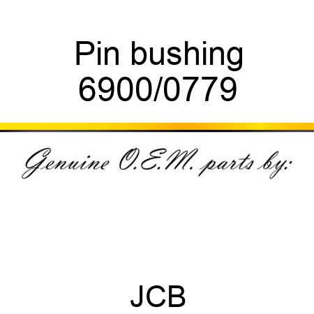 Pin, bushing 6900/0779