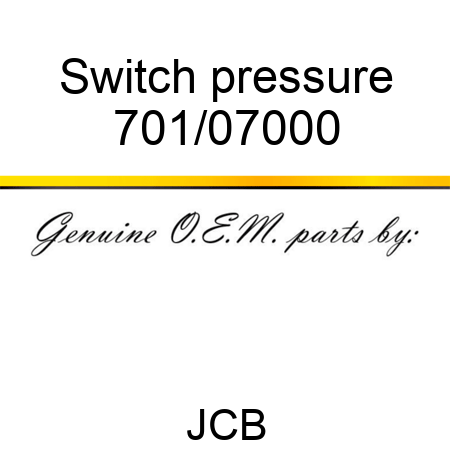 Switch, pressure 701/07000
