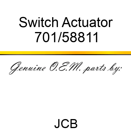 Switch, Actuator 701/58811