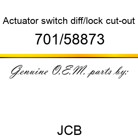 Actuator, switch, diff/lock cut-out 701/58873