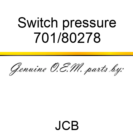 Switch, pressure 701/80278