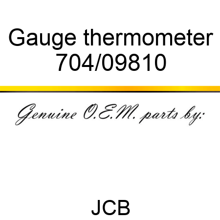 Gauge, thermometer 704/09810