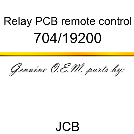 Relay, PCB remote control 704/19200