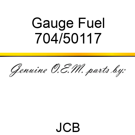 Gauge, Fuel 704/50117