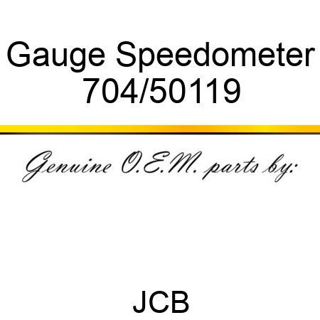 Gauge, Speedometer 704/50119