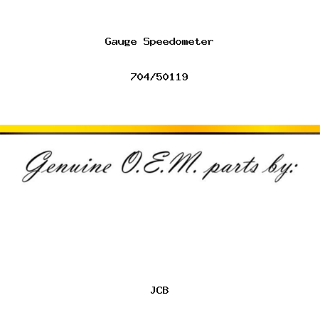 Gauge, Speedometer 704/50119