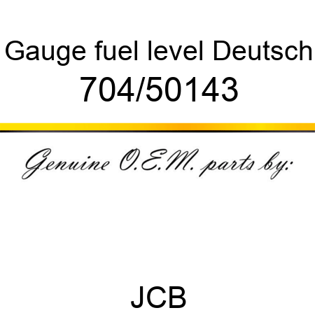 Gauge, fuel level, Deutsch 704/50143