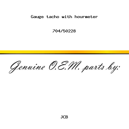 Gauge, tacho with hourmeter 704/50228