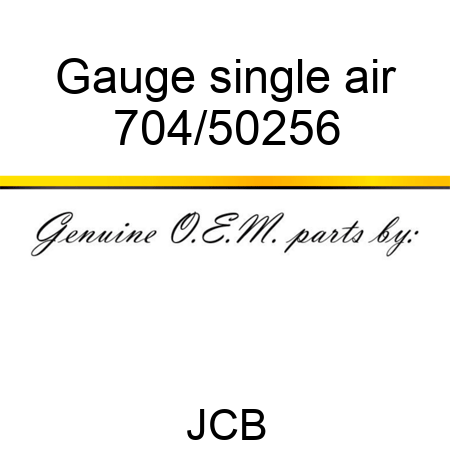 Gauge, single air 704/50256
