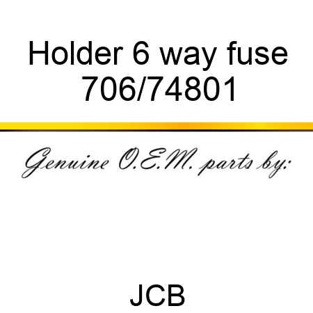 Holder, 6 way fuse 706/74801