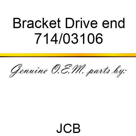 Bracket, Drive end 714/03106