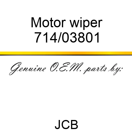 Motor, wiper 714/03801