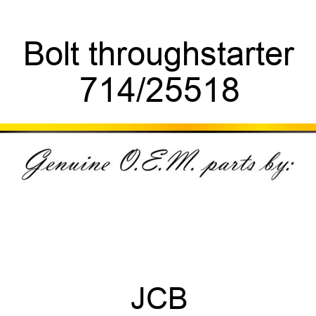 Bolt, through,starter 714/25518