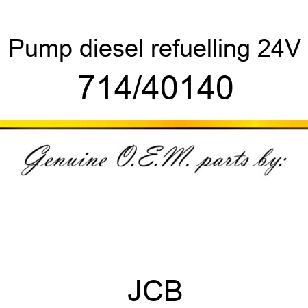 Pump, diesel refuelling, 24V 714/40140