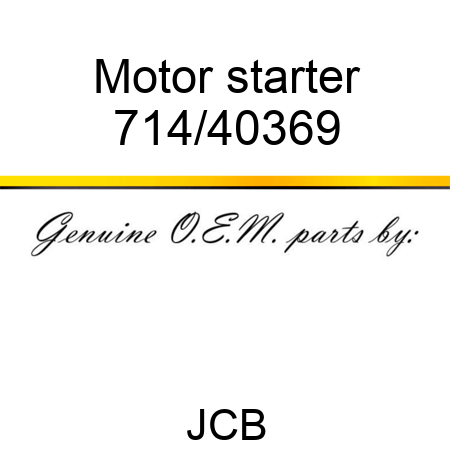 Motor, starter 714/40369