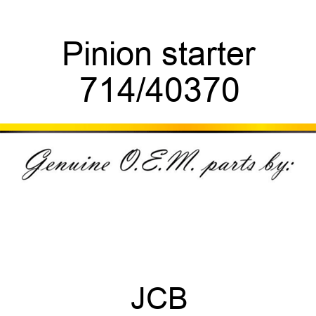 Pinion, starter 714/40370
