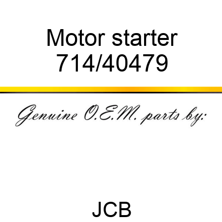 Motor, starter 714/40479