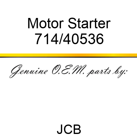 Motor, Starter 714/40536