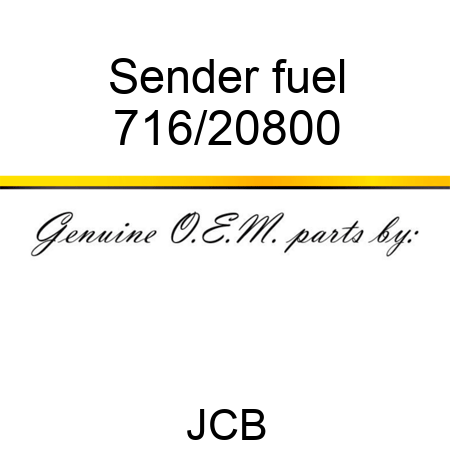 Sender, fuel 716/20800
