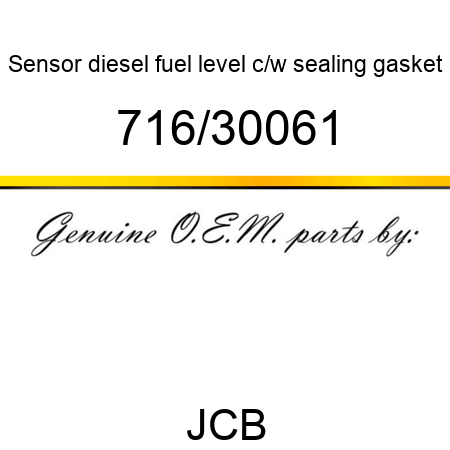 Sensor, diesel fuel level, c/w sealing gasket 716/30061