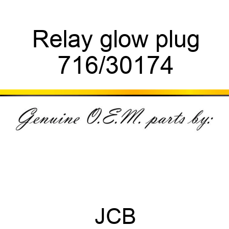 Relay, glow plug 716/30174