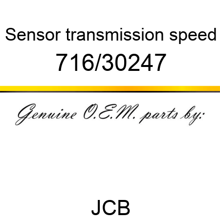 Sensor, transmission speed 716/30247