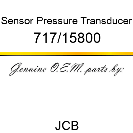 Sensor, Pressure Transducer 717/15800
