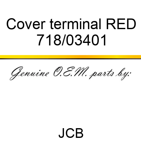Cover, terminal, RED 718/03401