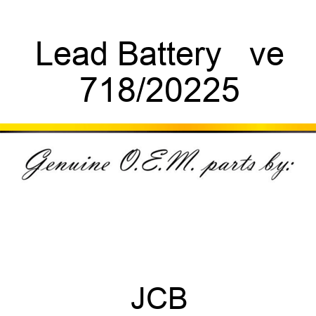 Lead, Battery + ve 718/20225