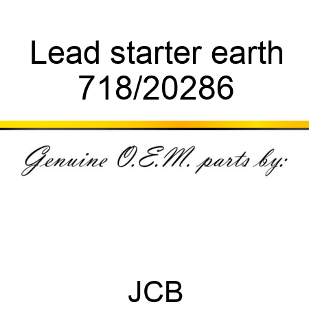 Lead, starter earth 718/20286