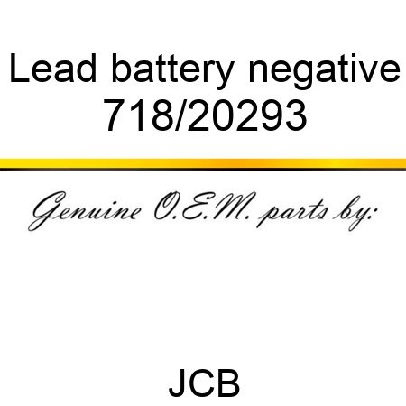 Lead, battery, negative 718/20293