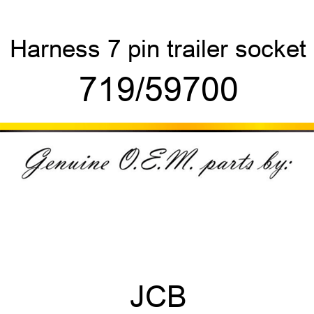 Harness, 7 pin, trailer socket 719/59700