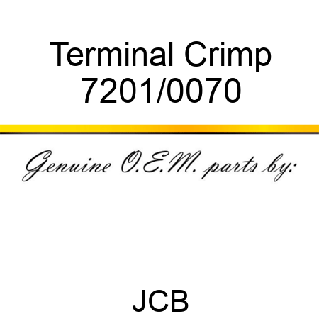 Terminal, Crimp 7201/0070